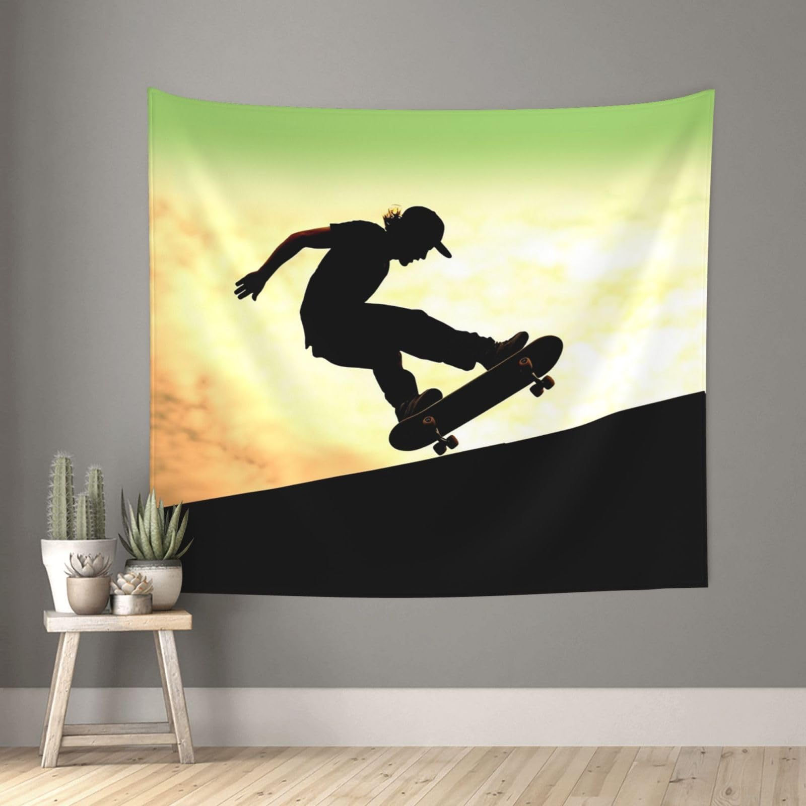 FodPand Skateboard Tapestry for Bedroom Aesthetic, Wall Hanging Tapestries Art Decor Backdrop Wall Tapestry for Dorm Living Room Funny Poster Party Banner Background 51" X 60"