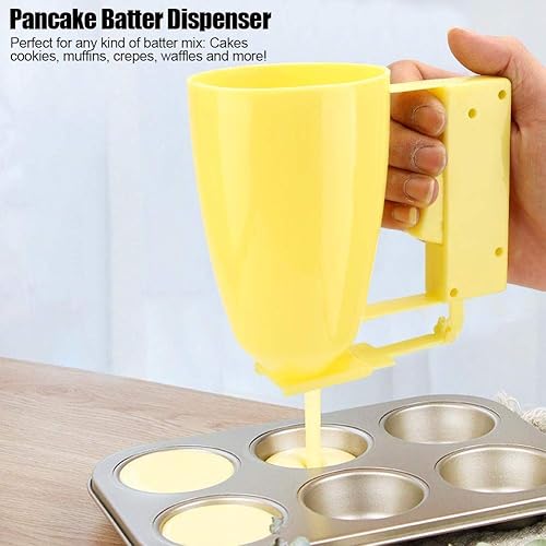 Miniatura 4 de Dispensador de masa para panqueques y cupcakes, herramienta de hornear fácil de verter para panqueques, cupcakes, waffles, mezcla de muffins,