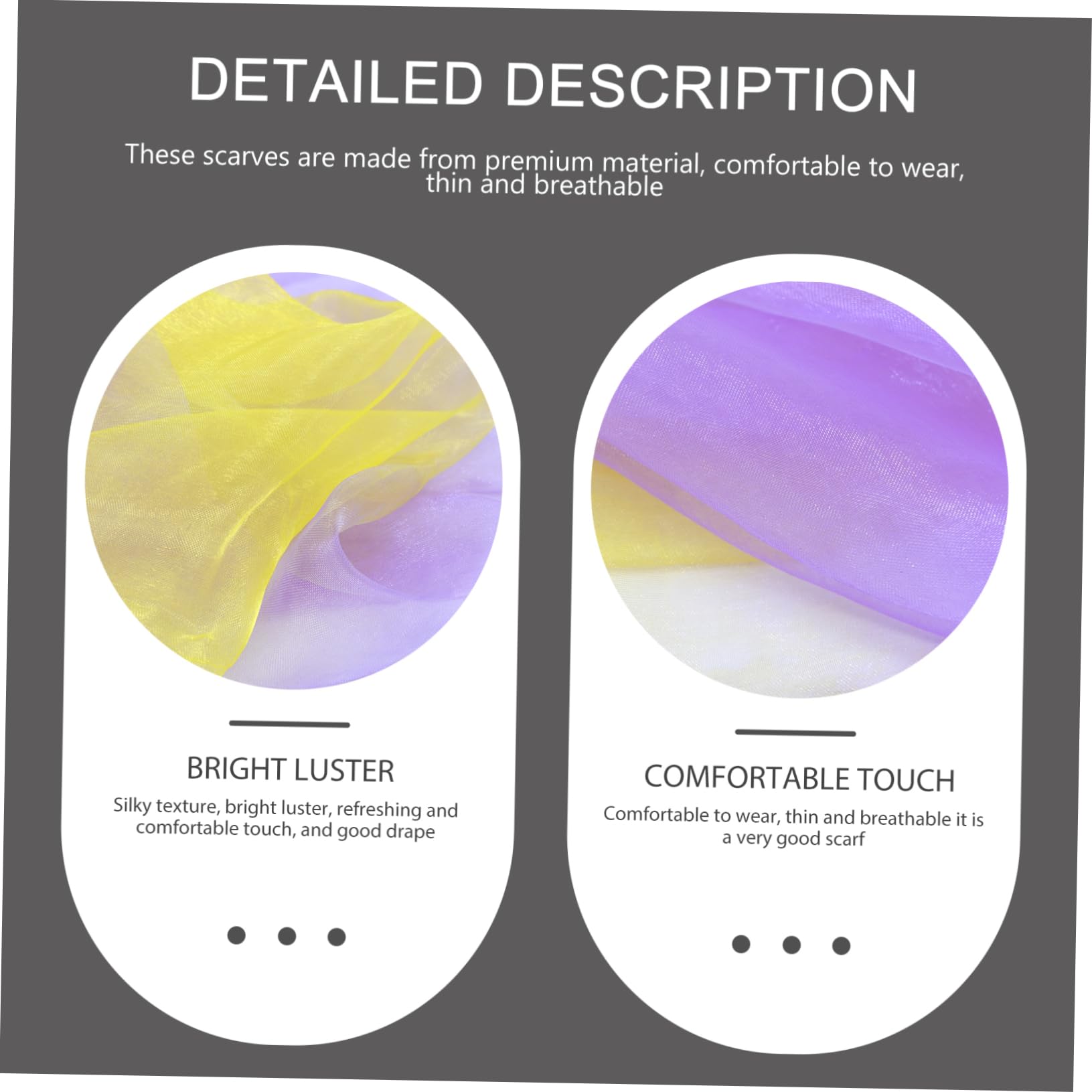 Écharpe Dégradée pour Garçon et Filles Confortable et Légère en Velours 30 Pièces, Foulard Créatif pour Danse et Maternelle Couleur Aléatoire