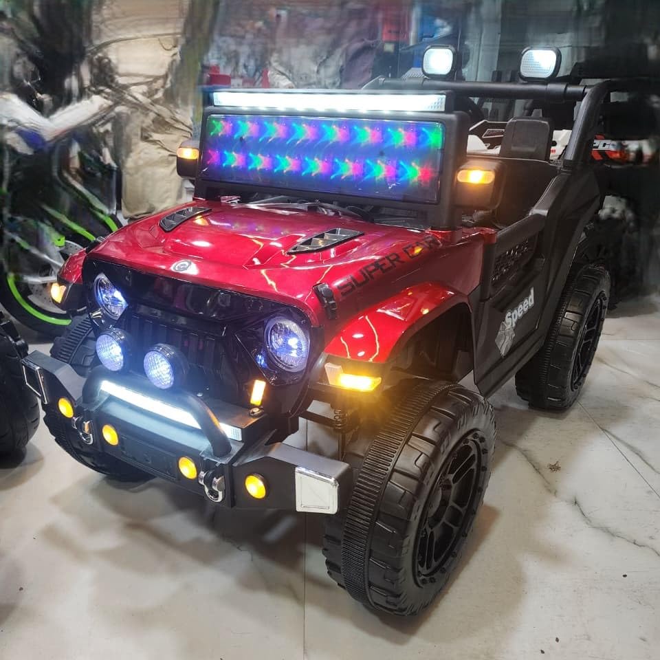 Image of Kawaii Kids 12V 4x4 Battery Operated Ride-On SUV for Kids with Parent Remote Control, Bluetooth, LED Lights, Corrosion-Resistant Paint, Big Size Electric Car for Boys & Girls Age 2-8 Years