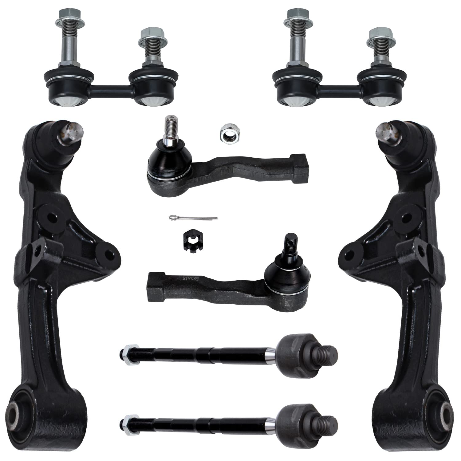 Detroit Axle - 8pc Front End Control Arms Kit for 02-05 Kia Sedona, Lower