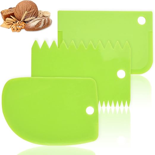 3 Pieces Dough Scraper Bowl Scraper, Cake Scraper Smoother