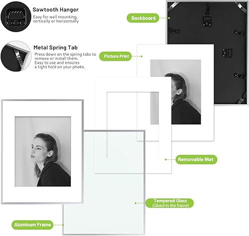 Vista 259 de Golden State Art - Portarretratos de aluminio de 18 x 24 pulgadas - con paspartú para fotos de 16 x 20 pulgadas o sin paspartú para póster de 18 x