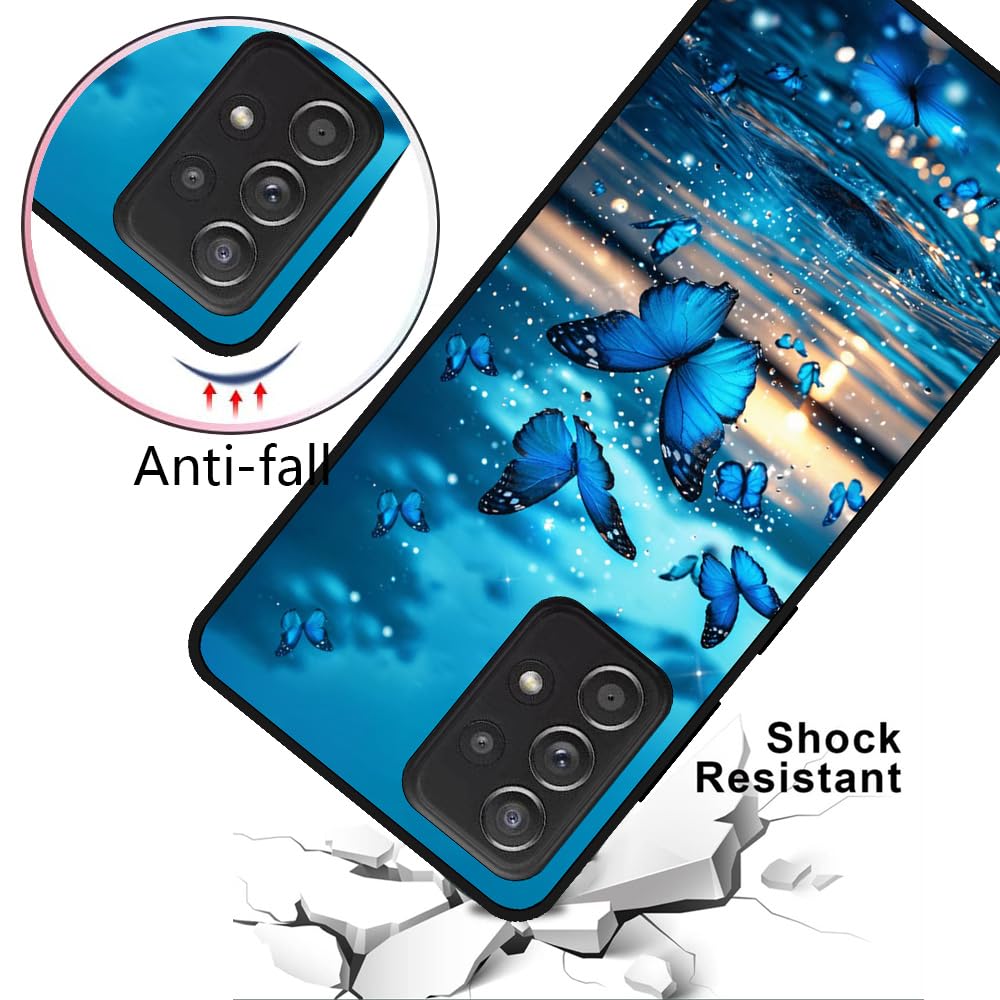 Cover Trasparente Per HUAWEI Nova 10Z Con Farfalla Blu - Custodia Sottile In TPU Antiurto - 2