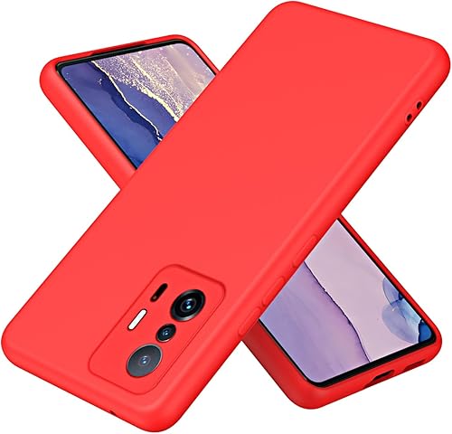 Funda protectora de silicona para teléfono compatible con Xiaomi 11T11T Pro ultra delgada a prueba de golpes funda protectora de silicona líquida