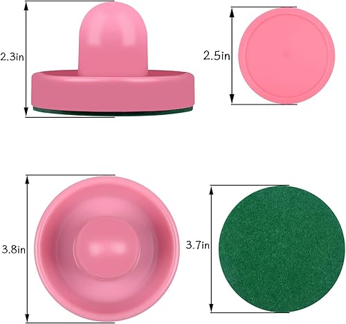 Miniatura 80 de ONE250 Empujadores de hockey de aire y discos de hockey de aire rojo, asas de portería, accesorios de repuesto para mesas de juego