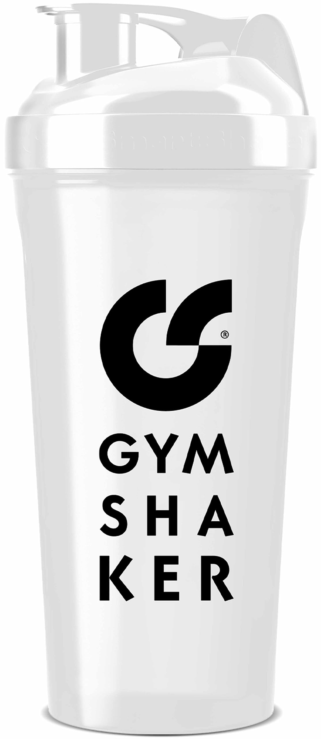 GYMSHAKER Shaker Proteine In Acciaio Inox - 900 Ml, Senza BPA, Bianco