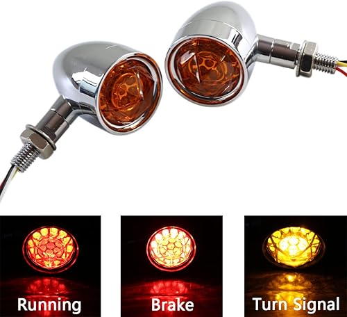 Miniatura 2 de FATECIM Luces intermitentes LED personalizadas para motocicleta, 2 unidades, con luces de correrfrenado, indicadores de alta resistencia, luces