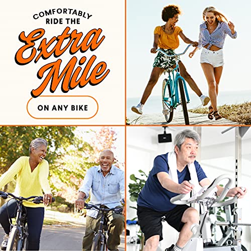 Bikeroo Oversized Comfort Bike Seat Most Comfortable Replacement Bicycle Saddle - Universal Fit for Exercise Bike and Outdoor Bikes Suspension Wide Soft Padded Bike Saddle for Women and Men