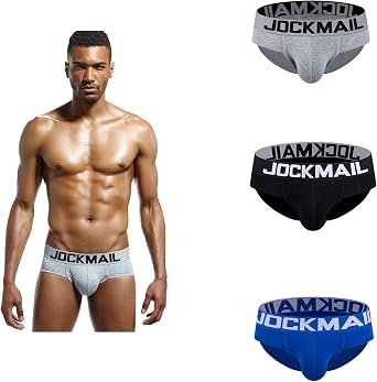 JOCKMAIL 3PCS/Pack ملابس داخلية رجالية ملابس داخلية رجالية قطنية ملابس داخلية مريحة وناعمة للرجال منخفضة الارتفاع