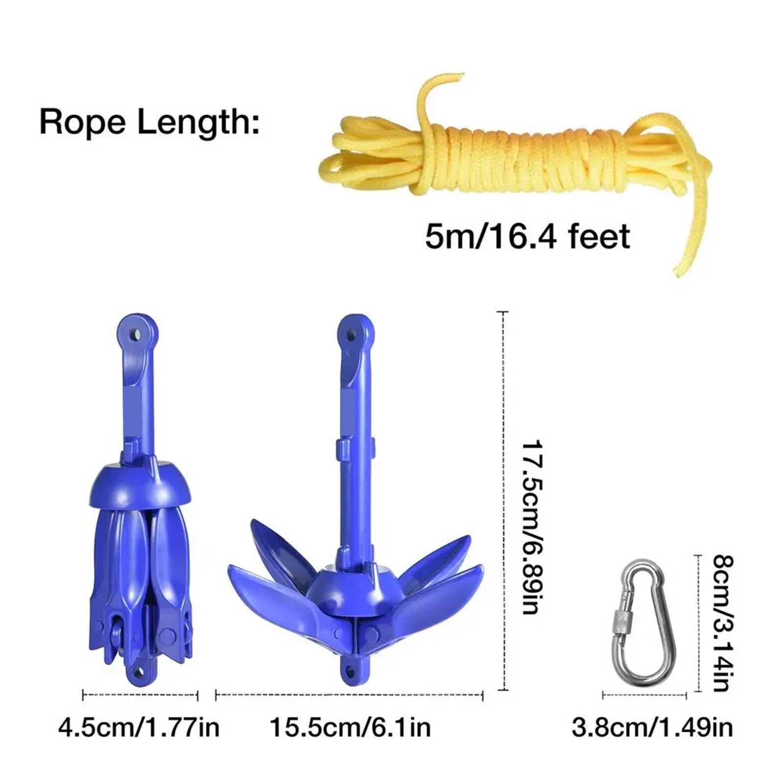 1Set Completo Kit di Ancoraggio for Ing/Paddle Board Canoa Motoscafo SUP Paddle for Barca Dropshipping Alta Resistenza