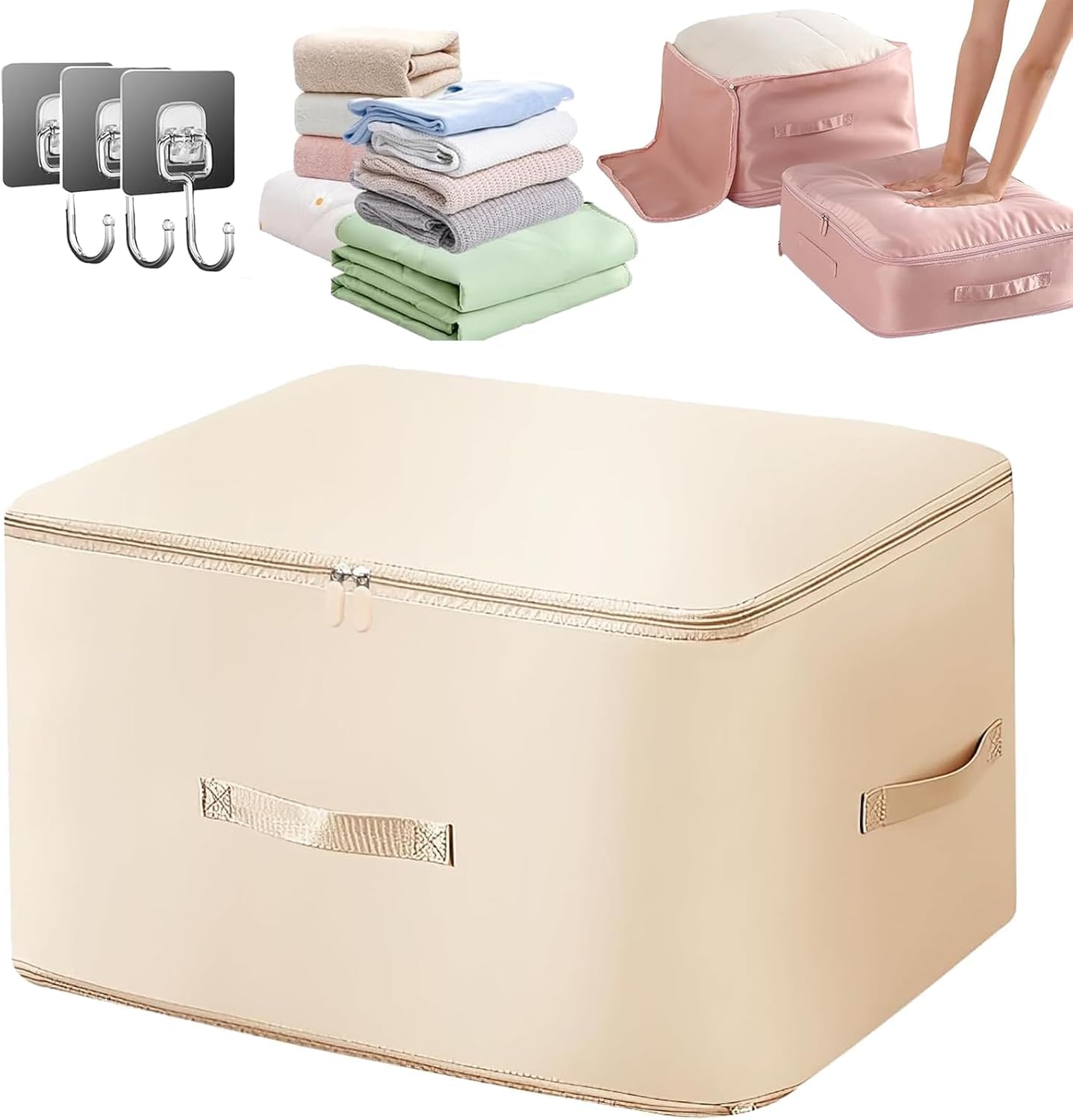 Sac de compression Space Master Ultimate lot de 2 housses beiges L