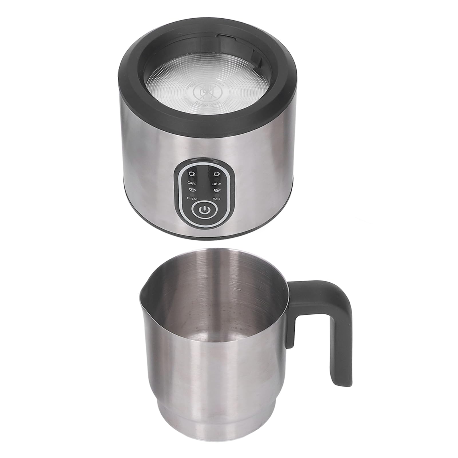 Fdit Montalatte in Acciaio Inox da 700 Ml, Schiumatore Elettrico