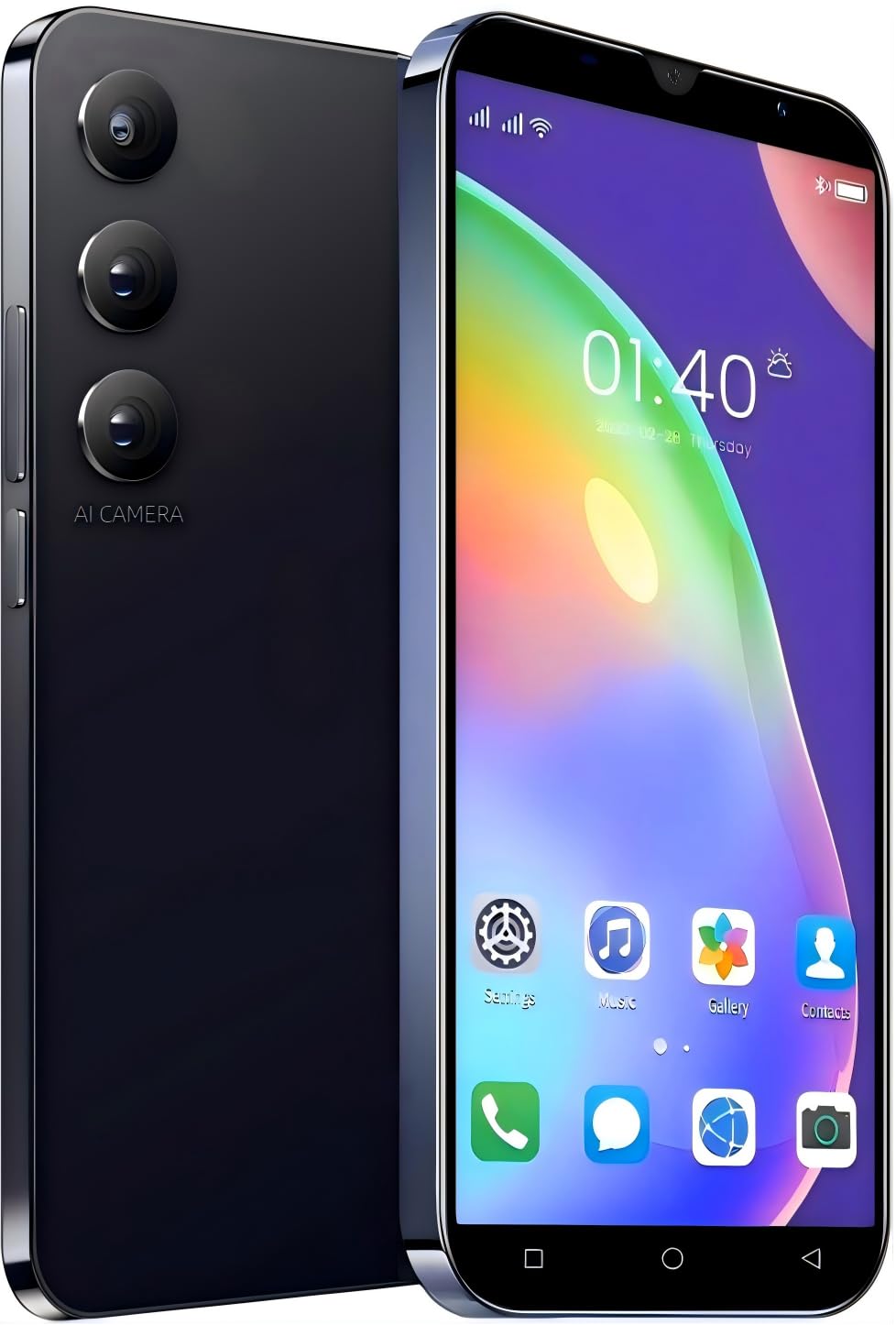 Unlocked Cell Phone, Android 14 Smart Phones 2+8G, 5.8 Inch HD Smartphone, 2850mAh Long Battery Cellphone, Dual Sim Mobile Phones (Black-1)