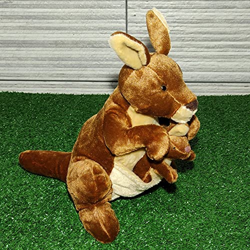 Canguru com Filhote de Pelucia Antialergico Medio Fizzy Toys FE7283