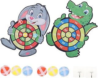 Kisangel Alvos De Dardos 2 Conjuntos De Bola Pegajosa Brinquedo Pegajoso Tabuleiros De Bola Pegajosa Jogo De Dardos Bola Pegajosa Para Crianças Crianças Placa De Dardos Vários Goo Ball