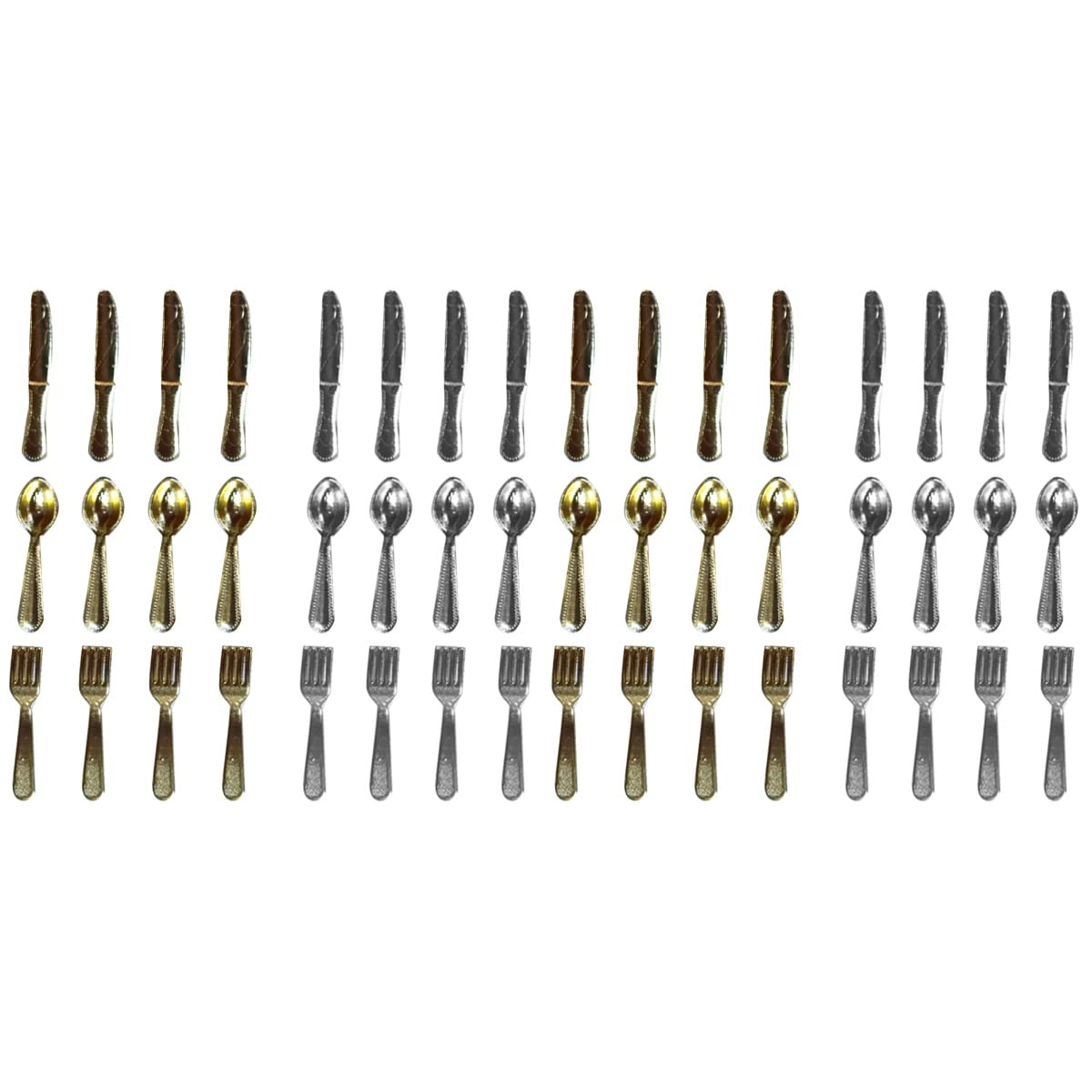 Stoviglie In Acciaio Inossidabile Per Bambole Natalizie Da 6 Pezzi Pacco Stile Forchetta Cucchiaio D'oro B Scatola Verde