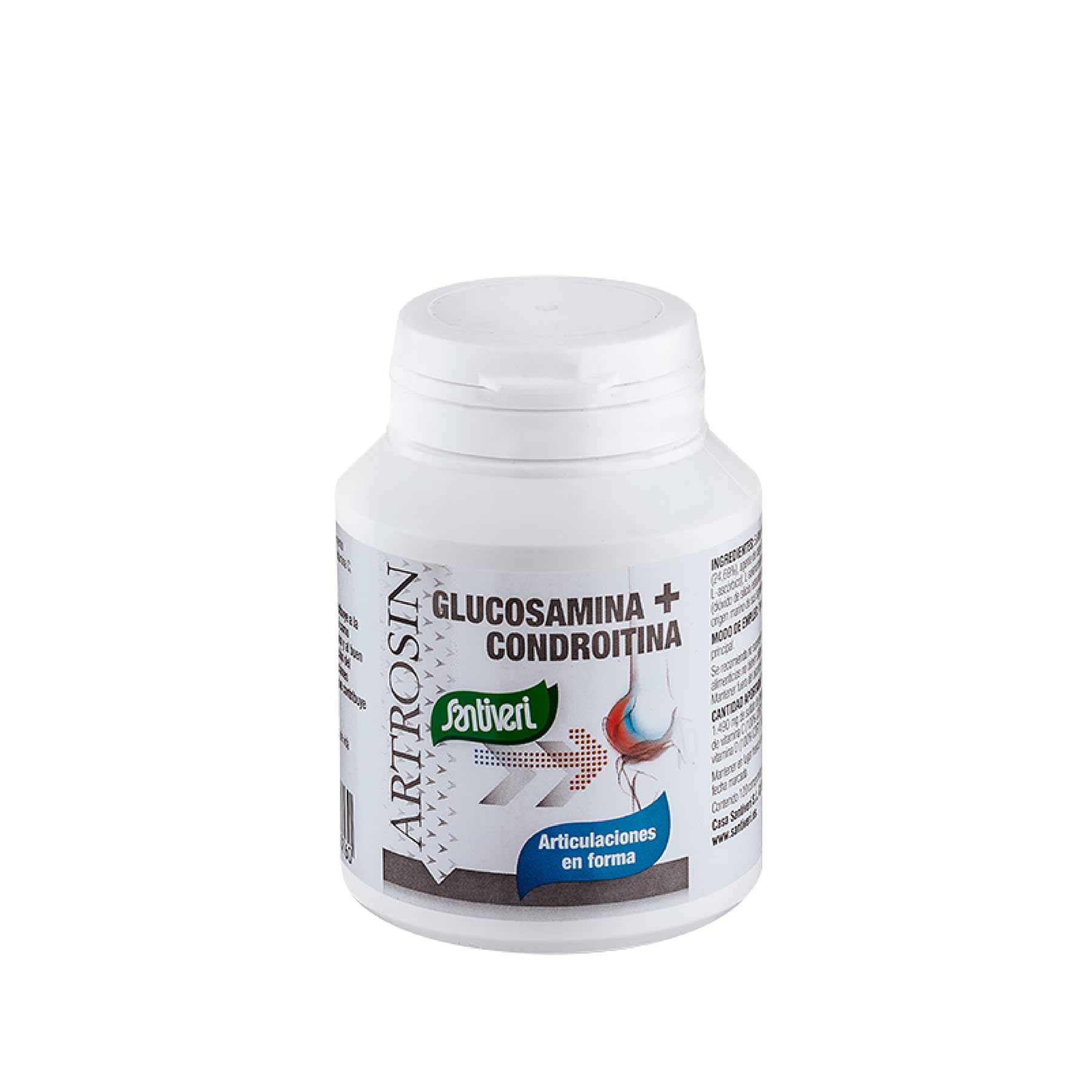 SANTIVERI - Artrosin, Complemento Alimenticio, con Glucosamina, Condroitina, Vitaminas C y D y Selenio, Contribuye a Mantener las Articulaciones y Huesos en Condiciones Normales - 120 Comprimidos