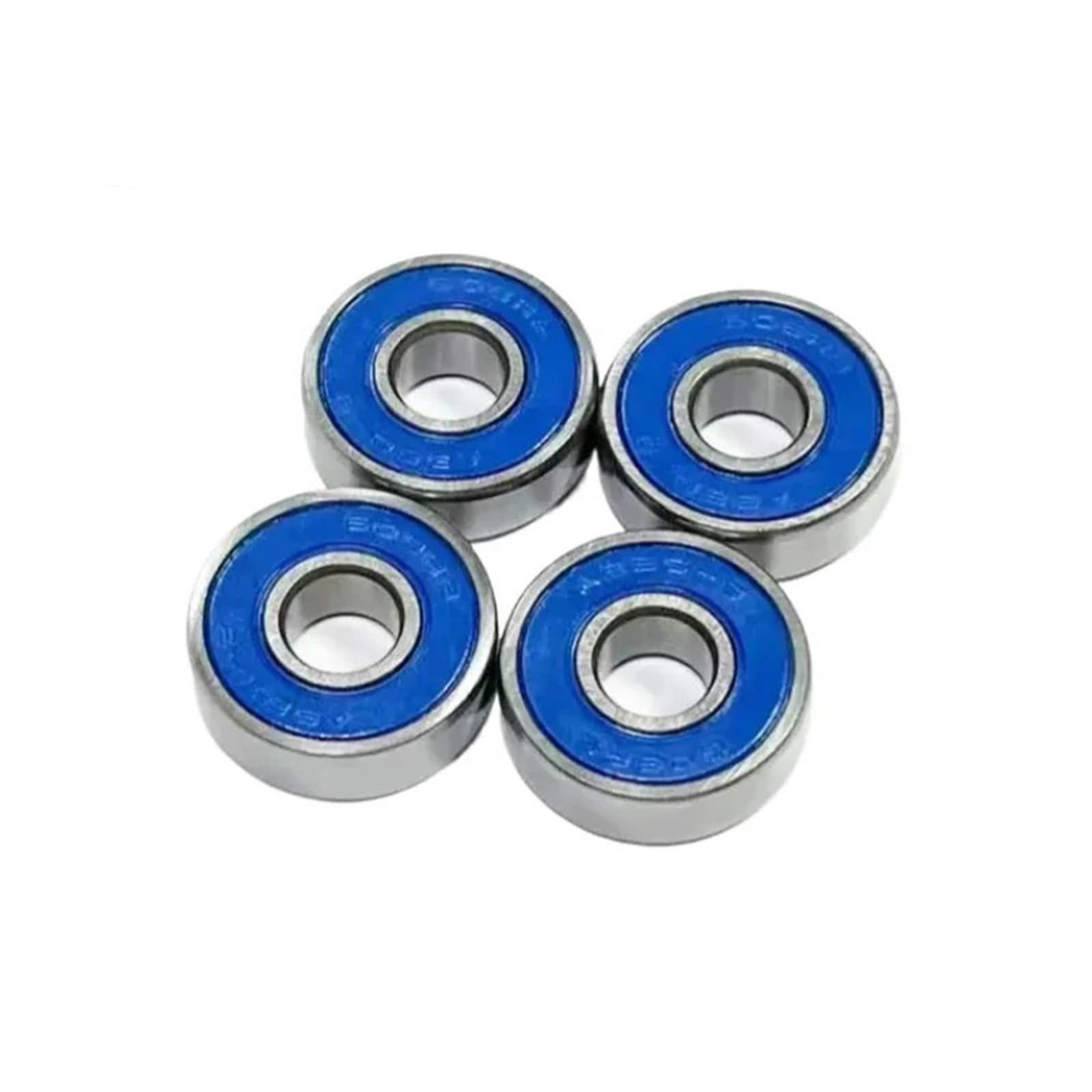 4 stücke Inline Roller Skate Lager Tiefe Nut 608RS Blau Versiegelt ABEC-9 Miniatur Kugellager Kohlenstoff Stahl for Skateboard