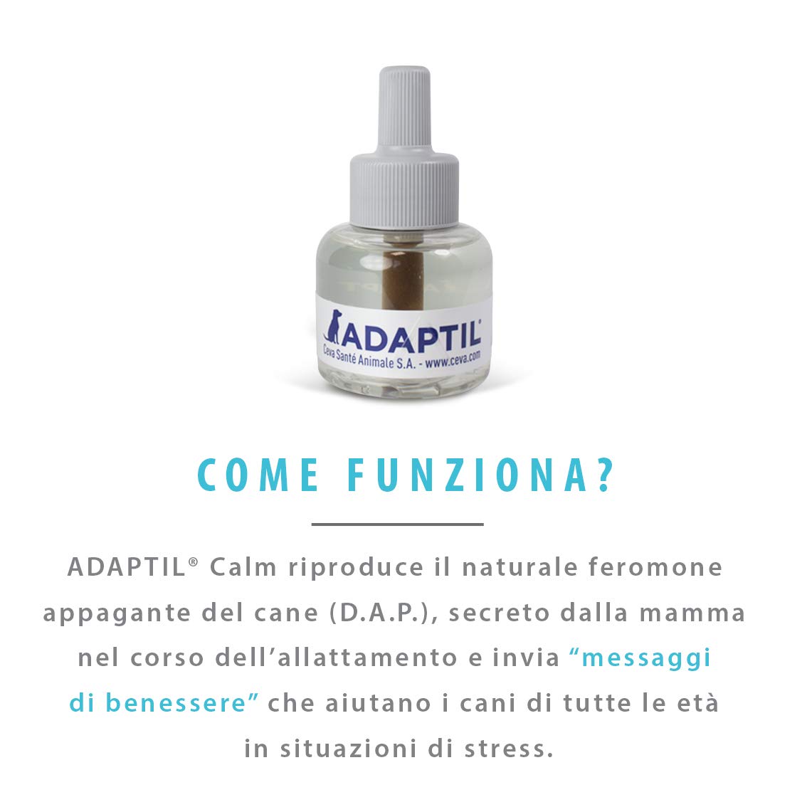 ADAPTIL® Calm – Ricarica 1 x 48 ml - Calmante per Cani, Feromoni Tranquillanti Antistress per Cani Iperattivi, Ansiosi, Rilassamento per Cani Momenti Stressanti