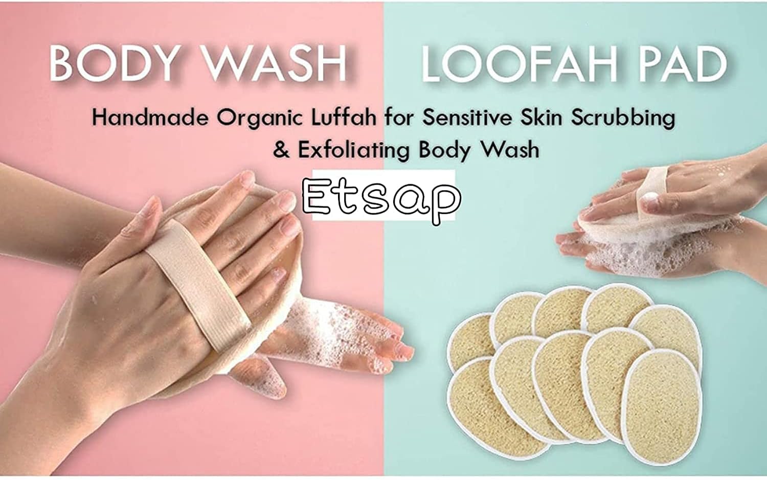 BBRATS Set of 5 Natural Loofah for Women Bath Sponge Oval Loofah for Men and Women Loofah for Bathing Bath Sponge for Bathing Bath Scrub Brush : Beauty & Personal Care