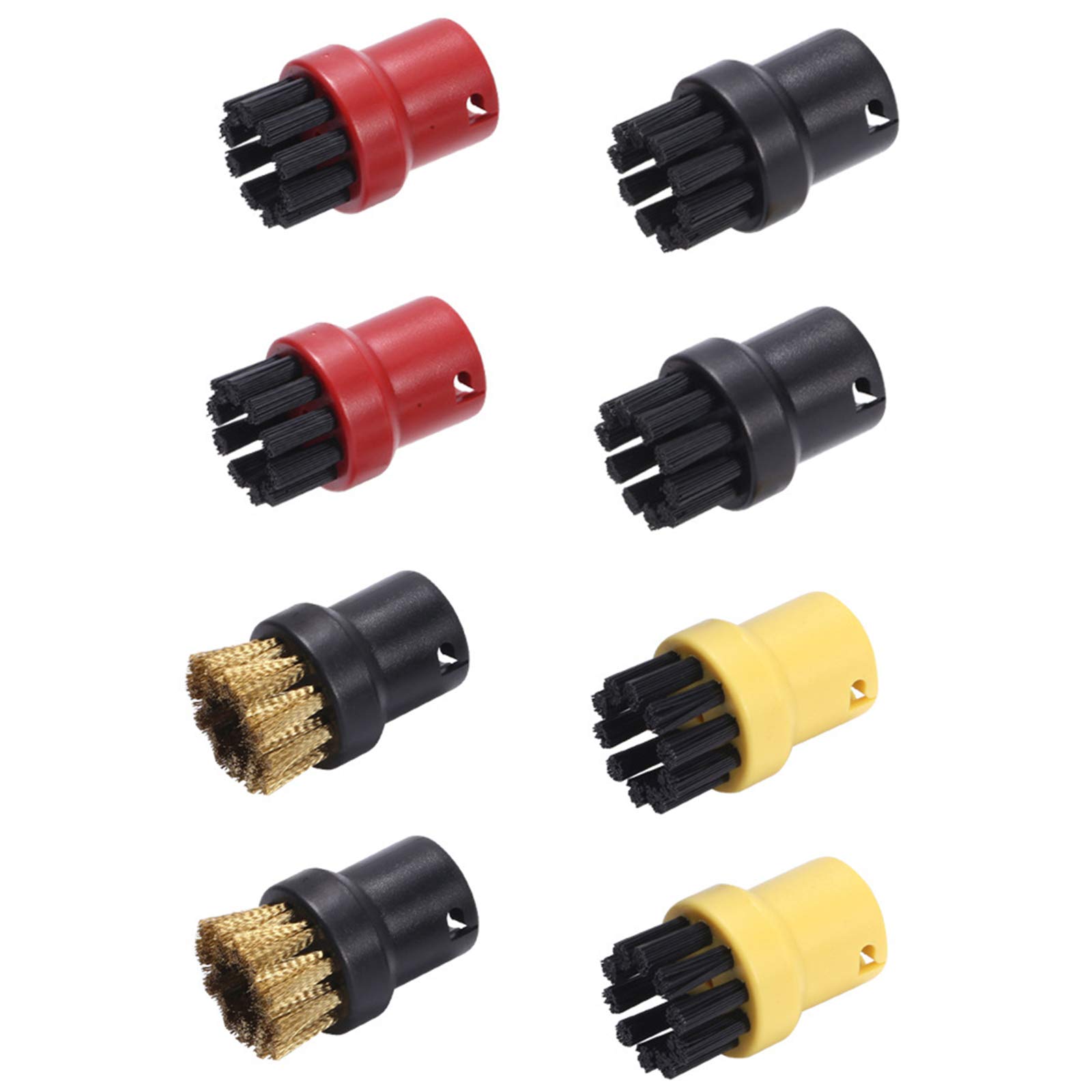 VPOUERY Spazzole Rotonde Di Ricambio Per Pulitori A Vapore | Compatibili Con SC1, SC2, SC3, SC4, SC5, SC7 | Nero - Foto 6