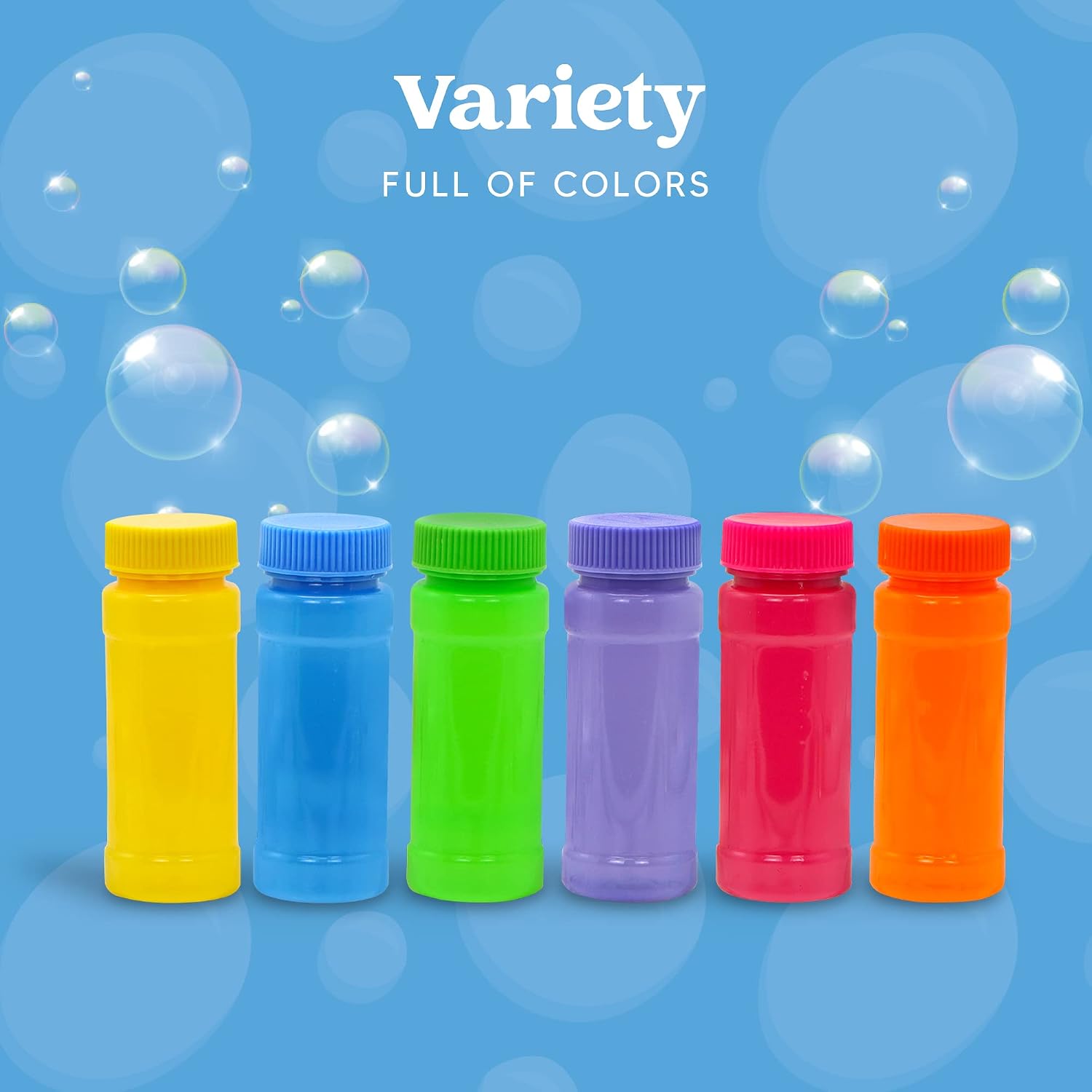 JOYIN Bubble Bottle 24 Pack - 2oz Blow Bubbles Solution Novelty Summer Toy - Activity Party Favor Assorted Colors Set, Birthday Fun Gift