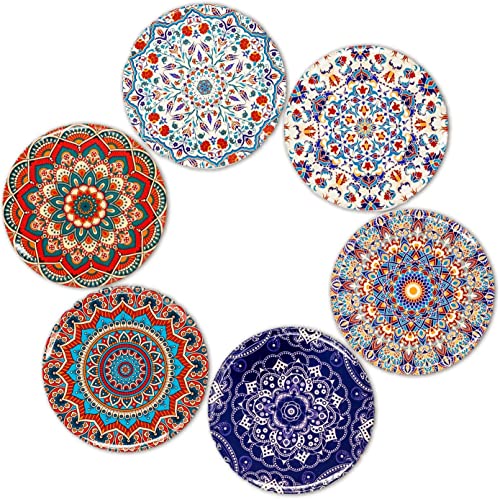 Bohoria® Premium Design Dessous de Verre Soucoupe Café Thé Cadeau Verre Boho Orient Mandala Orient (Marrakech)