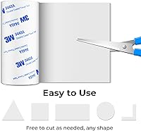 Vista 84 de Tiras de fieltro con respaldo adhesivo, tiras de fieltro adhesivas, paquete de 4 rollos de fieltro 1/2 x 60 pulgadas, cinta de fieltro beige