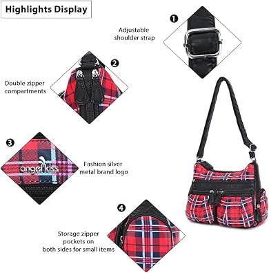 Angel Kiss Crossbody Bags for Women, Ladies Shoulder Handbags and Purses Medium Faux Leather Pocketbooks