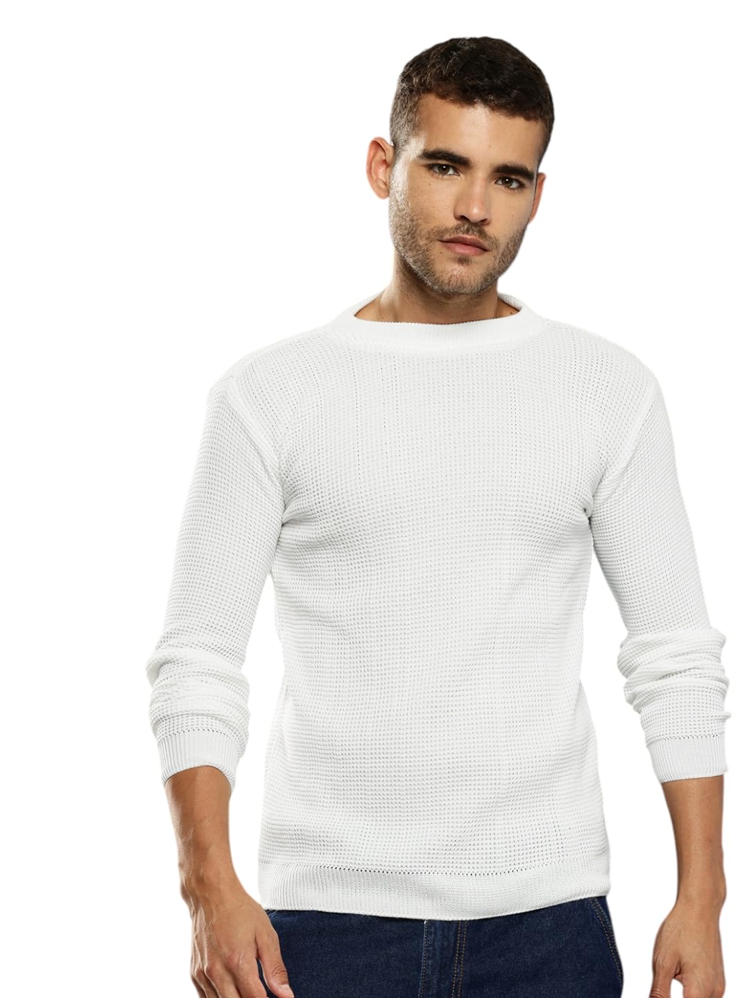 aarika Mens Winter Wear Black Colour Solid Woolen Sweater-picture-29