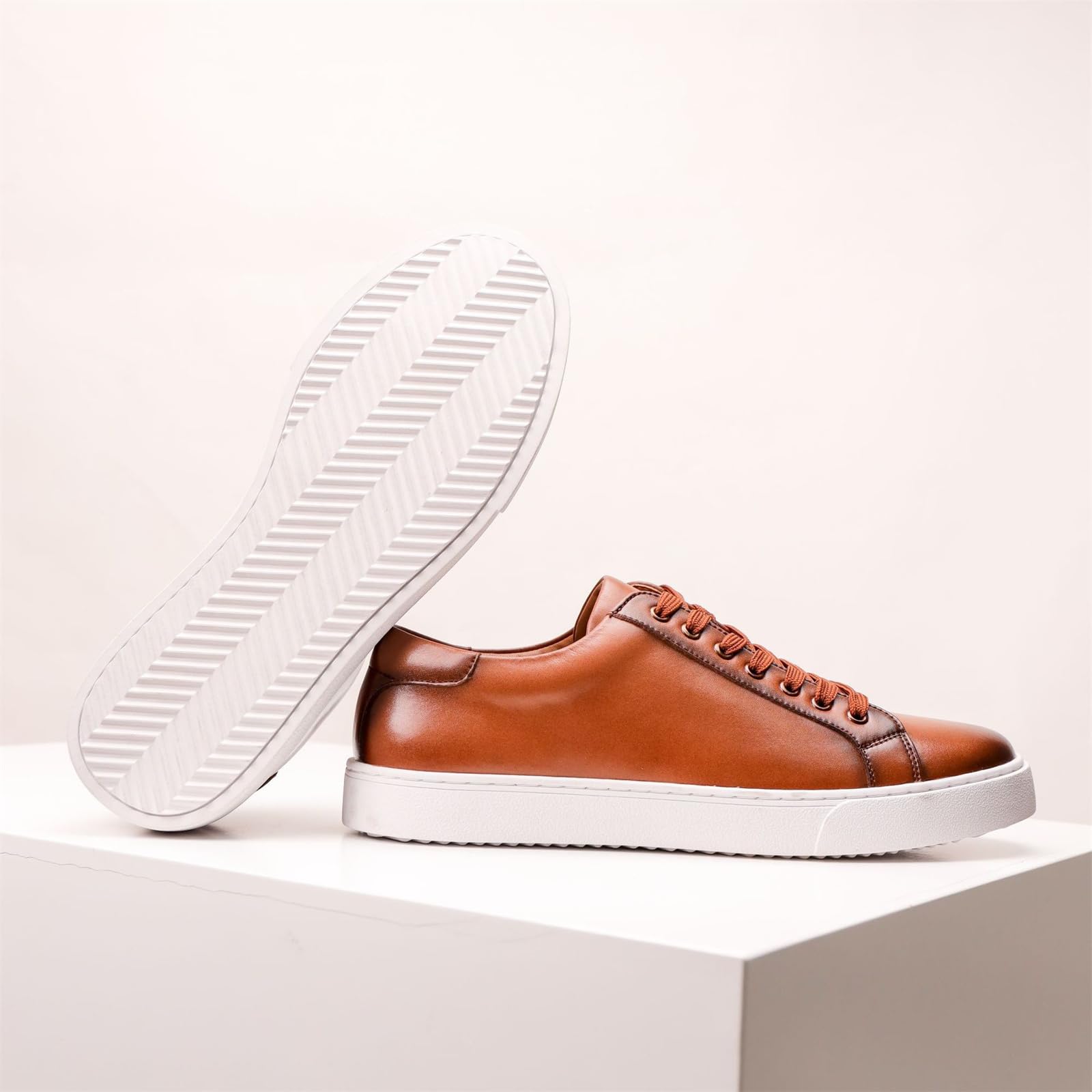 Scarpe da Ginnastica Eleganti da Uomo con Punta Liscia Casual Classiche Stringate da Lavoro Formali da Passeggio