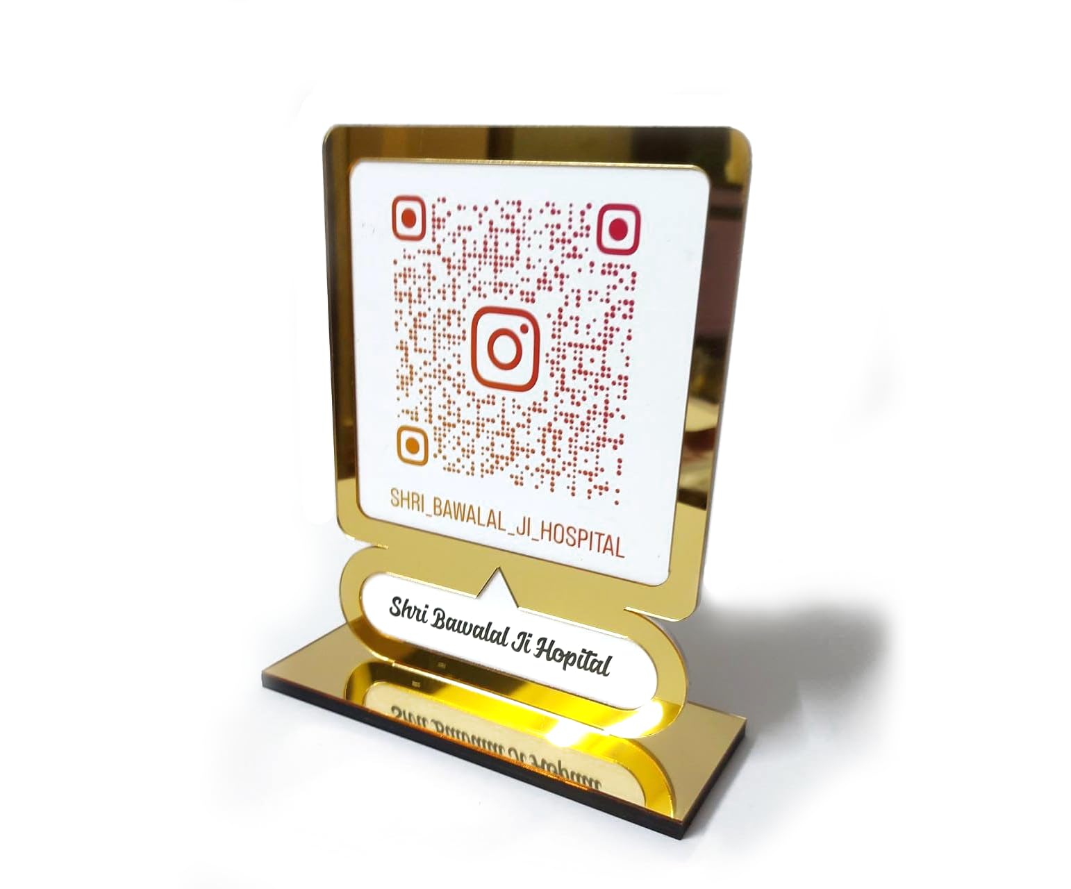 Multi QR Code Business Instagram Facebook Social Media Sign | Salon Sign | Beauty Sign | Hairdressers Beautician Sign, Personalized Social Media QR code Stand for Instagram, Facebook, Twitter for receiving Payment for Businesses, Offices stand Salon Hairdressers Beautician Dental Clinics Hospitals Grocery Stores business restaurant cafe counter top, Shops G pay, phone pe