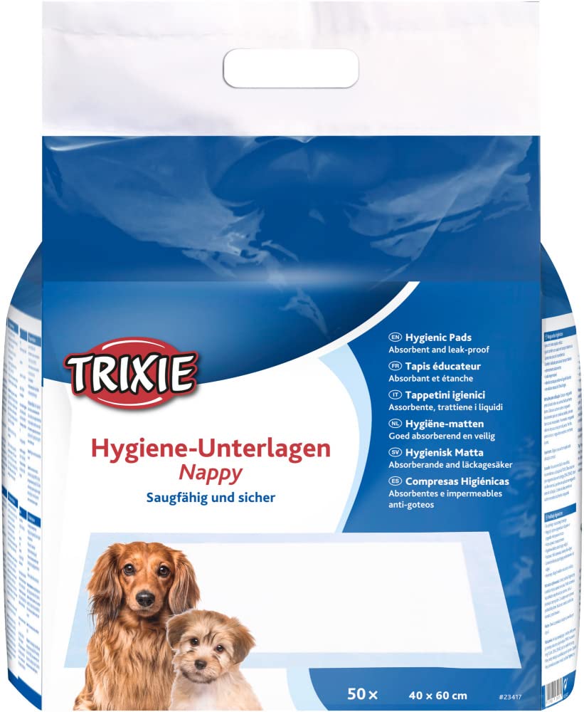 See full amazon price history chart for Trixie Nappy Puppy Pad, Made of Long Fibrous, Natural Cellulose Material, Extremely Absorbent Puppy Pad, can be Used in Dog Baskets or Beds in Case of Incontinence - 40 x 60 cm Pack of 50 Trixie Nappy Puppy Pad, Made of Long Fibrous, Natural Cellulose Material, Extremely Absorbent Puppy Pad, can be Used in Dog Baskets or Beds in Case of Incontinence - 40 x 60 cm Pack of 50 (B09MW8BQTV) Amazon Price History, Amazon Price Tracker