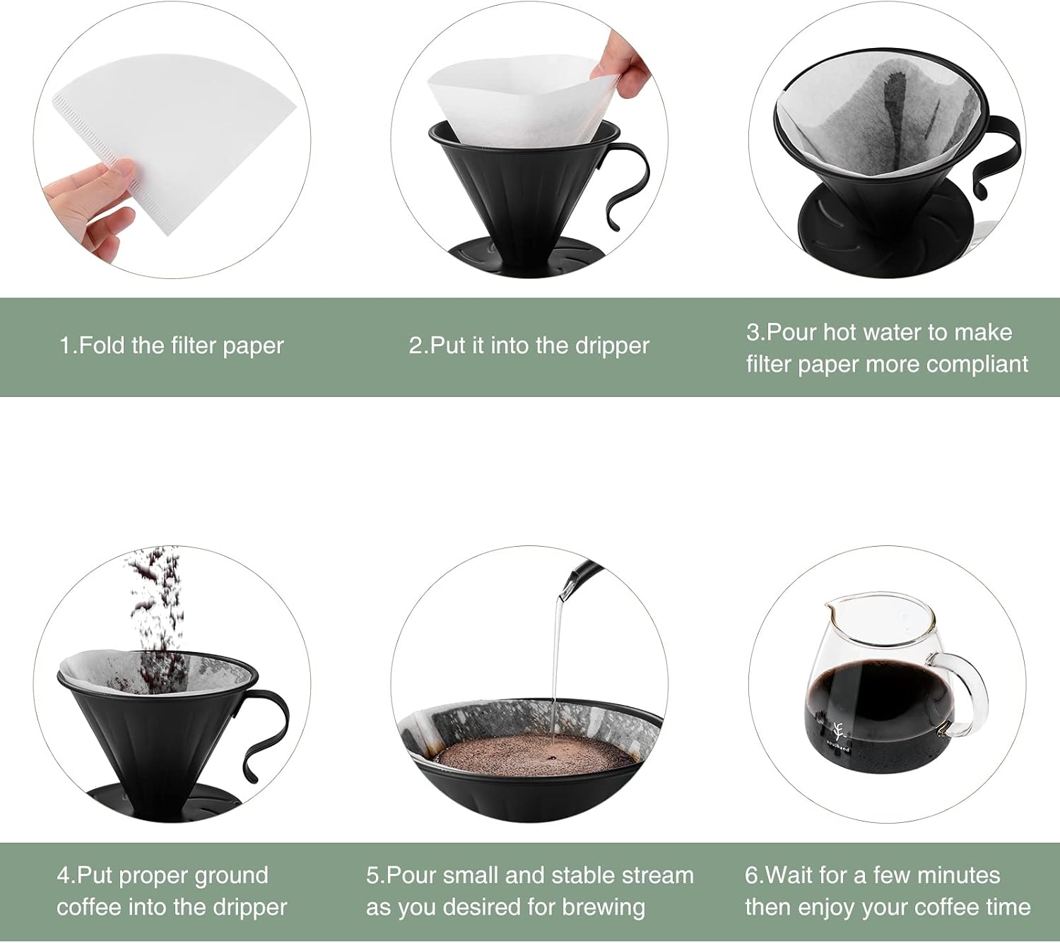 Buy Soulhand Pour Over Coffee Maker Set 