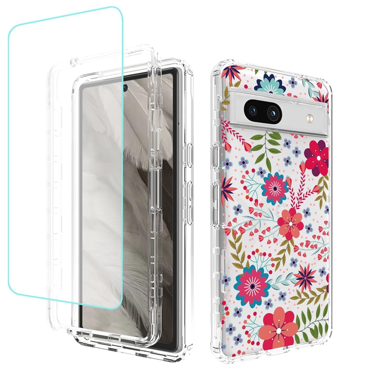 Coque Google Pixel 6 antichoc transparente en TPU avec protège écran