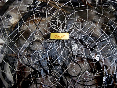 Dream Catcher Traditional Handmade Feather and Mosaic Glass Dream Catcher Black Dream Catcher, Large Size, 28