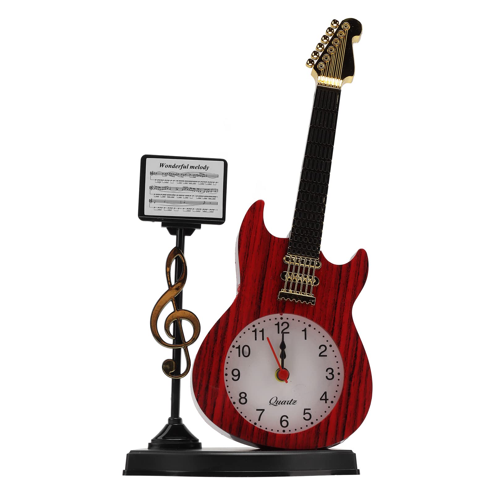 Ciciglow Sveglia A Forma Di Violino – Orologio Da Tavolo Analogico – Regalo Originale
