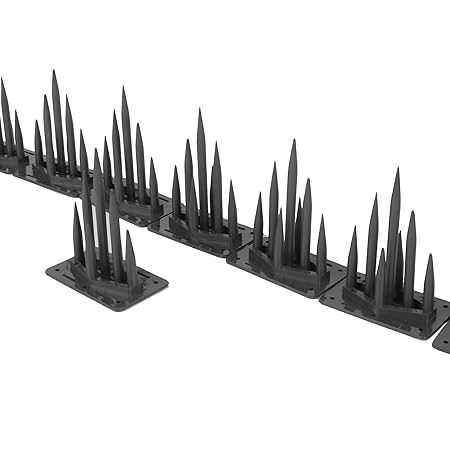 SEAGULLSTOPPER Bird Spike, Pigeon Spike (Pack of 200) Spikes for Ac Outdoor Unit, Bird Spikes for Pigeon for Window AC Bird Spikes Small for Window, Railing, Balcony (Black)