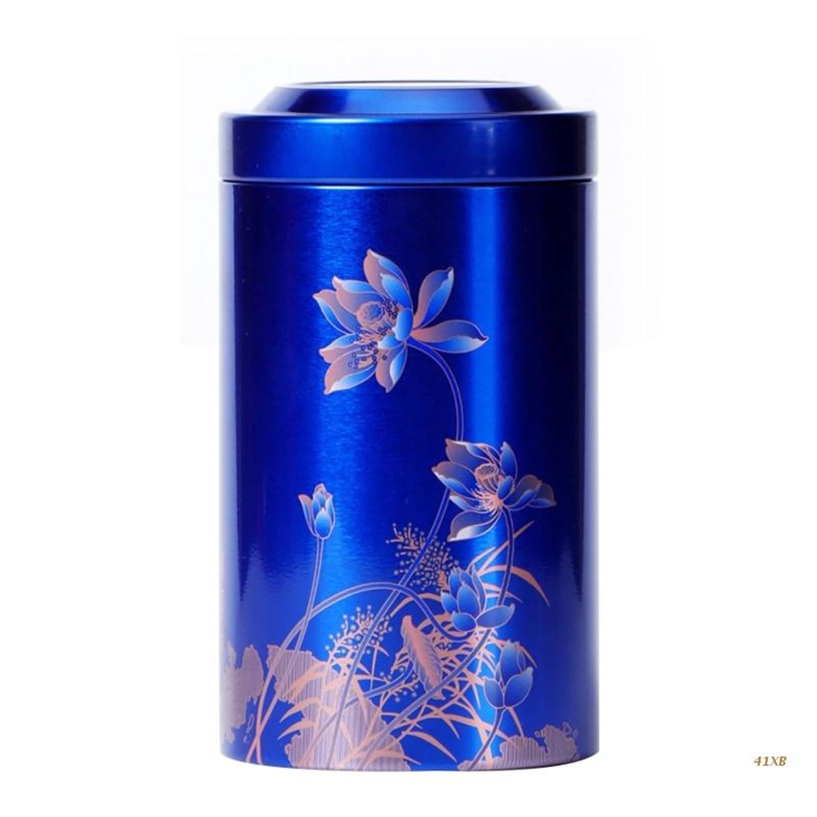 Tea storage tank Cookie Tea Iron Box Tinplate Container for Home Decoration with Lotus Pattern