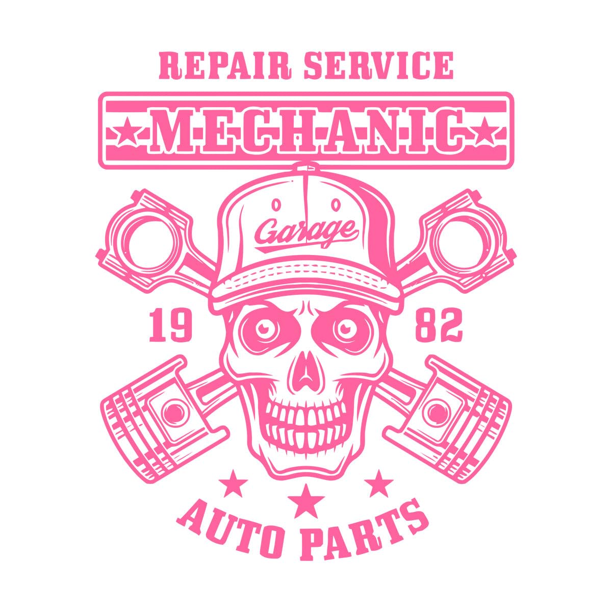 Repair Service Mechanic Auto Parts Wall Sticker Car Service Garage Workshop Decal Wall Art Decoration Door Window Decor Large - 57x69cm โ image 1
