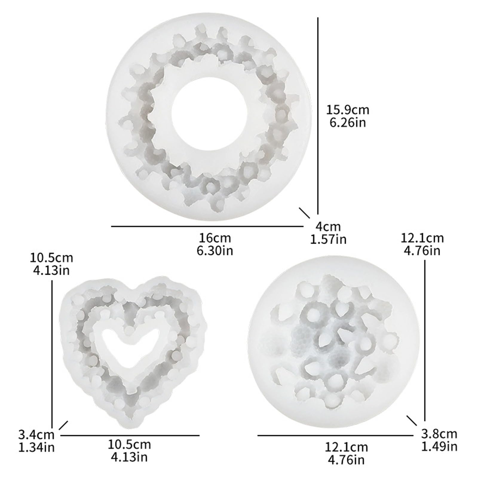 Generico Stampo in Silicone a Tema Lampone con Fascino per Creare bellissime Decorazioni e Regali Stampo in Silicone a Forma Cuore Lampone