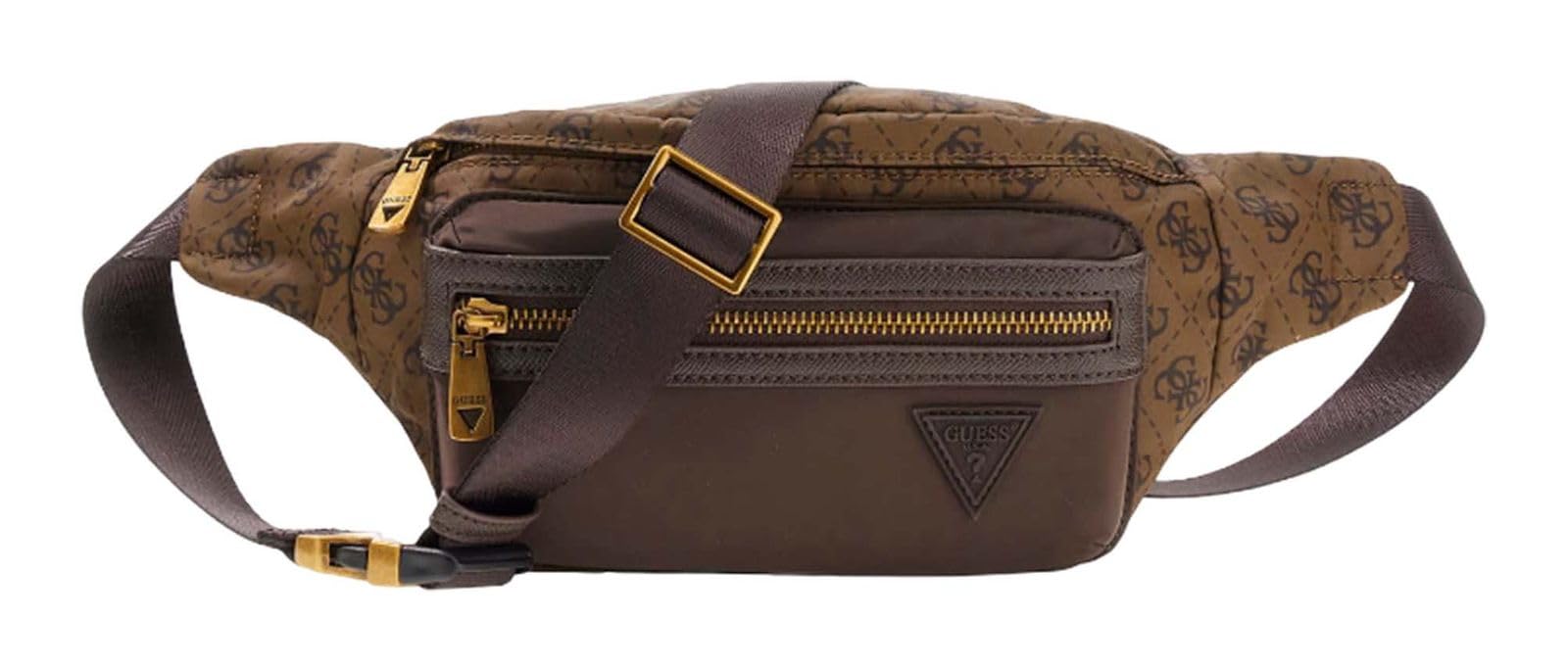 GUESS Torba na pasek Berlin Bumbag Coffee brązowa