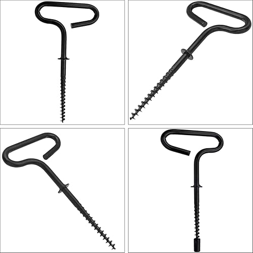 Miniatura 4 de Estacas para tienda de campaña, 4 piezas de uñas de hielo molidas para clavos roscados, accesorio fijador para tienda de campaña, herramienta de