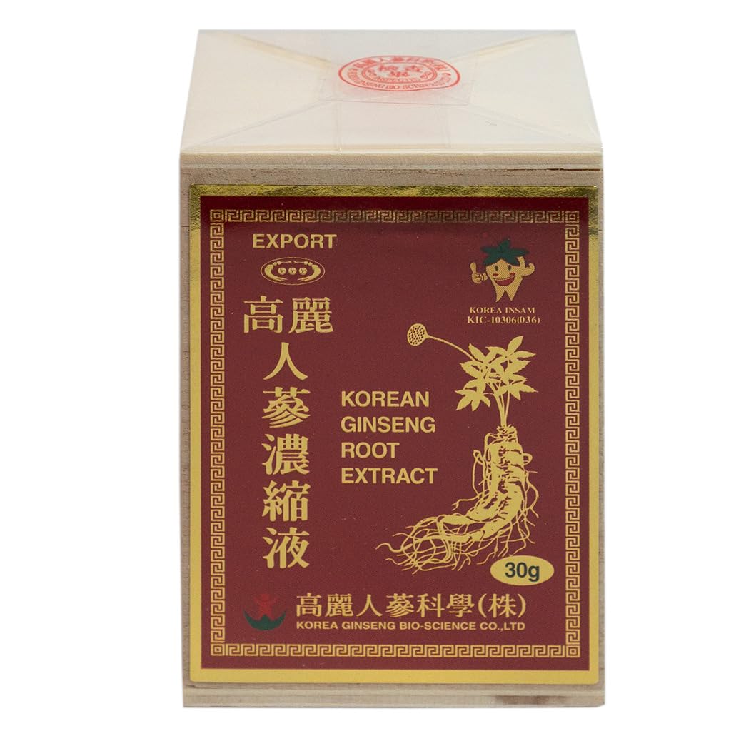 Ginseng Coreano Estratto Molle Puro - 30 gr - Estratto di radici selezionate di 6 anni - 100% Puro - Tonico, stanchezza fisica e mentale - Vasetto Con Misurino