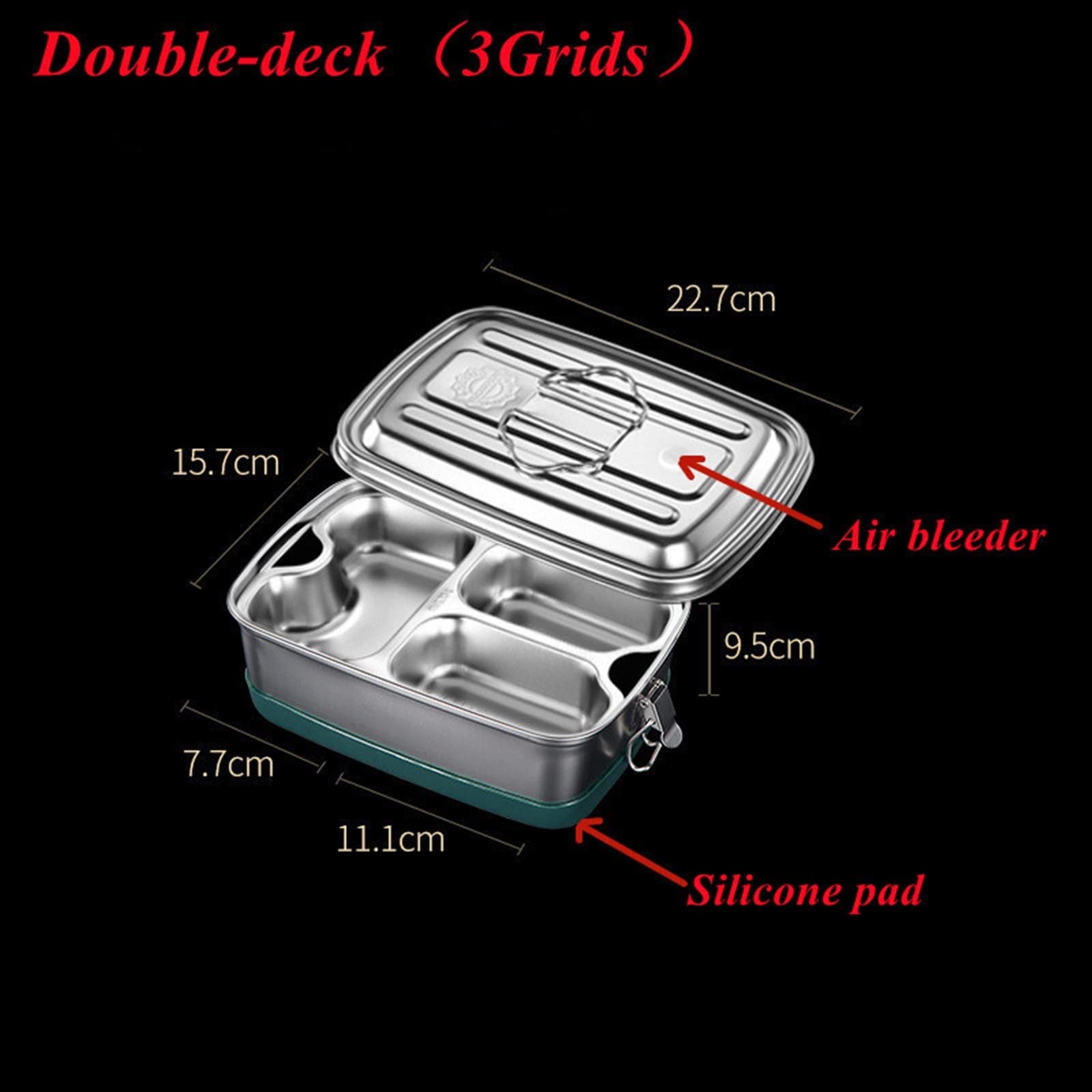 Bento Boxy dwuwarstwowe, lunchboxy z torbą na owoce, desery, podgrzewacze do potraw, naczynia kuchenne(2 Grids)