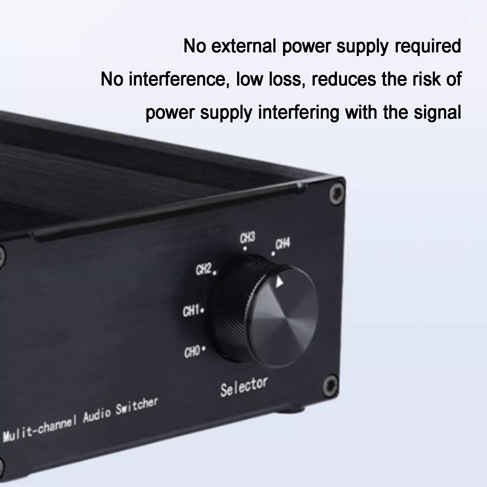 Commutatore Audio RCA, Splitter per Commutatore Audio Canale Audio L/R, Selettore Interruttore Stereo RCA, 1 in 4 out O 4 in 1 out, per Lettore CD Altoparlante Stereo Dvd