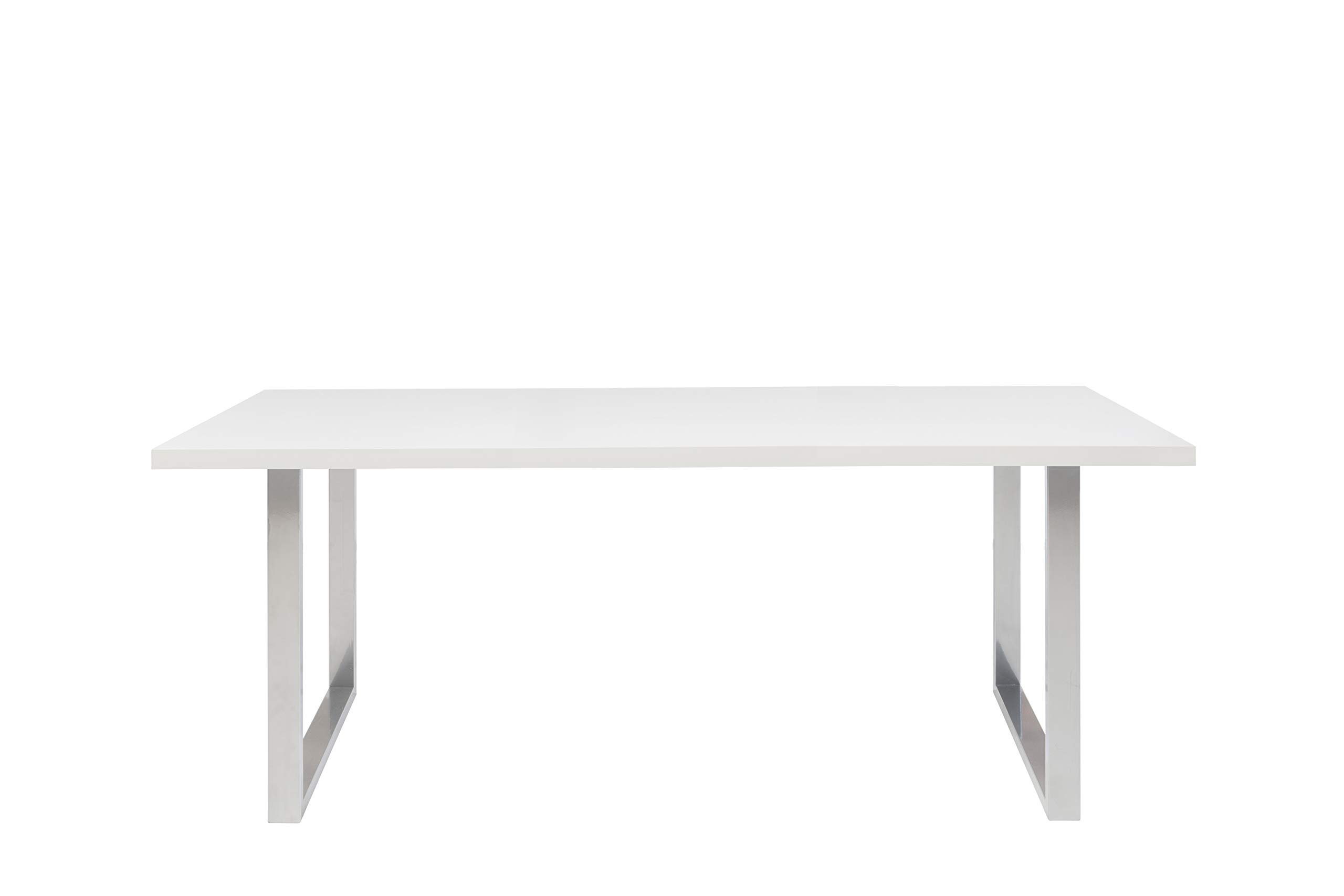 FORTE Tischsystem: Tischplatte aus Holzwerkstoff in Weiß Matt, 180 x 3,8 x 90 cm