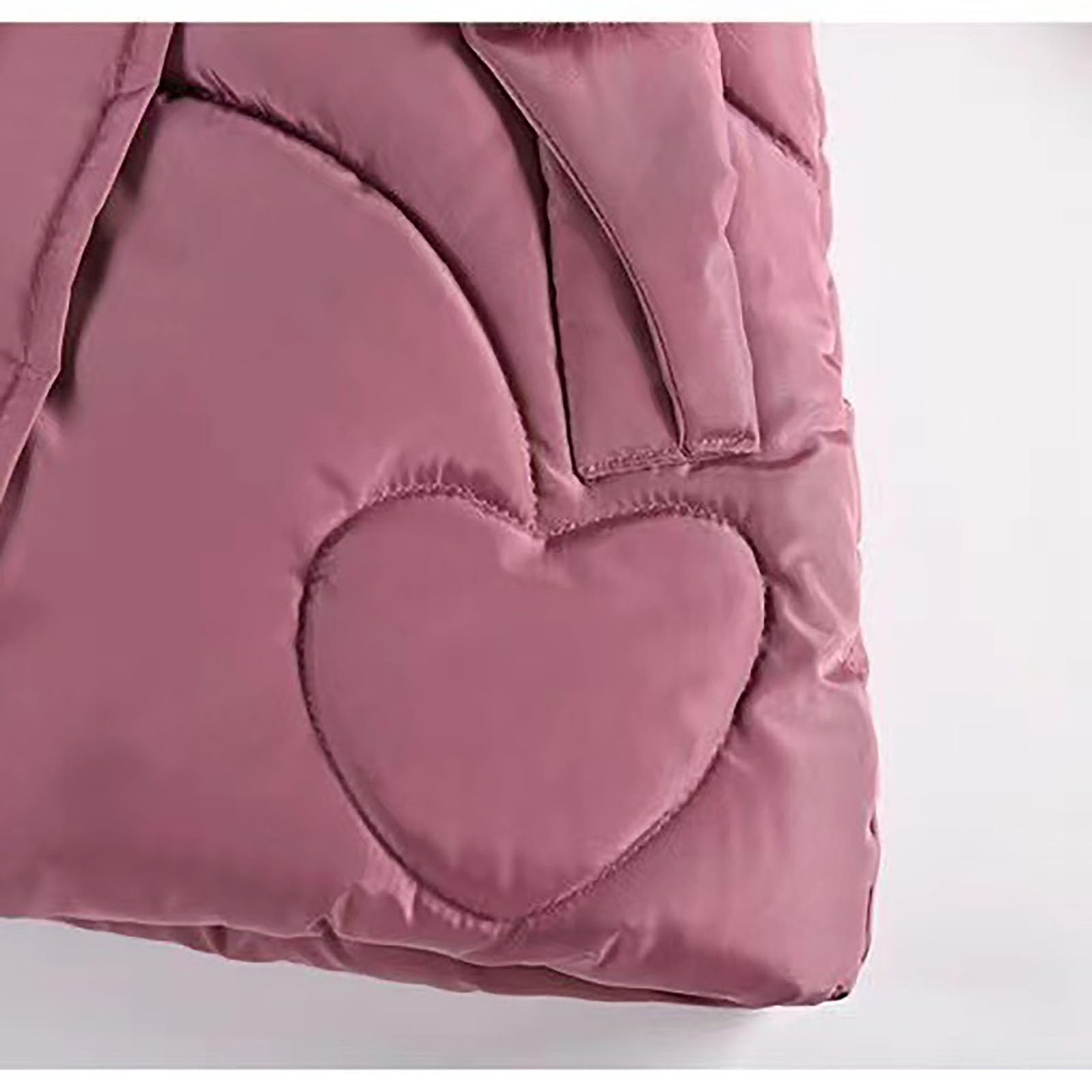Generisch Giacca invernale per neonati maschi lunga plus ispessimento stile straniero femminile moda piumino imbottito giacca invernale felpa donna senza fodera calda, Lilla, 9-10 Jahre