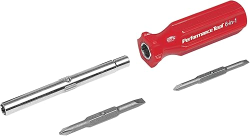 Miniatura 2 de Performance Tool W975 - Destornillador de cambio rápido 6 en 1 con mango de torsión hexagonal, acero al cromo vanadio